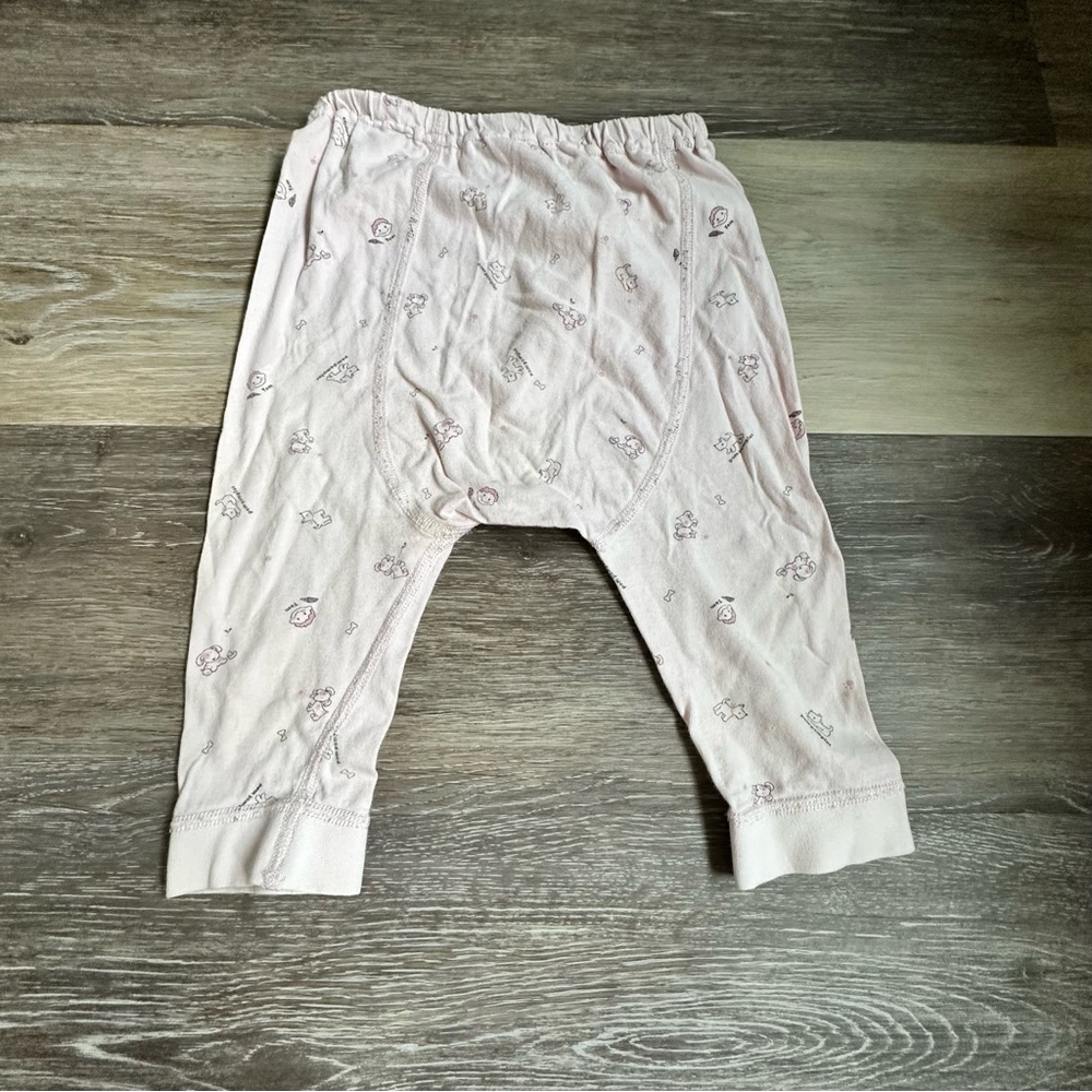Pink Baby Pants with Cute Animal Print 6-12M